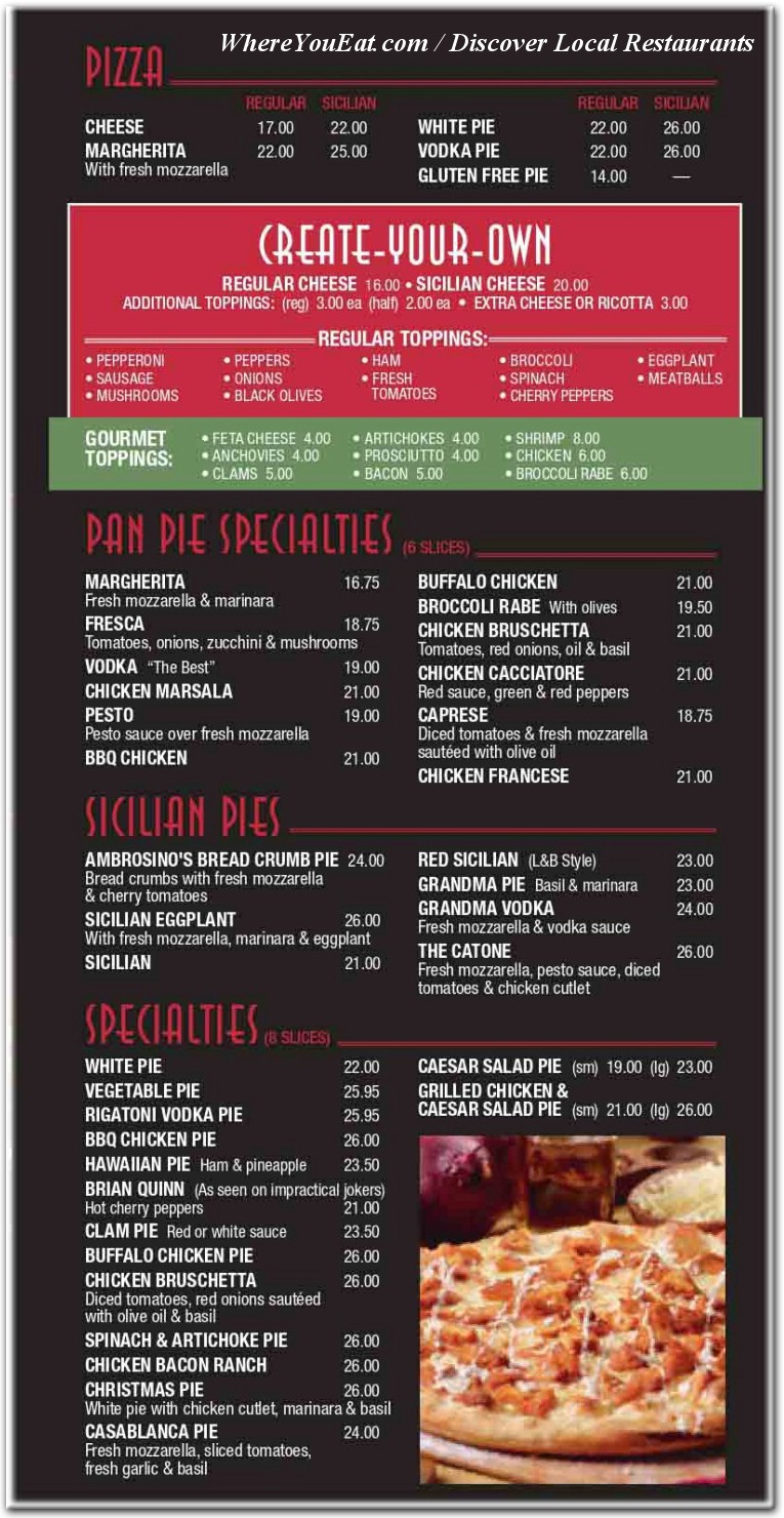 Ambrosino menu page 2