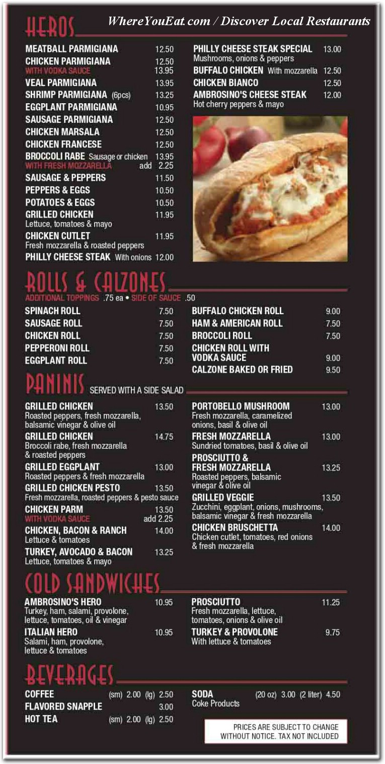 Ambrosino's food photos